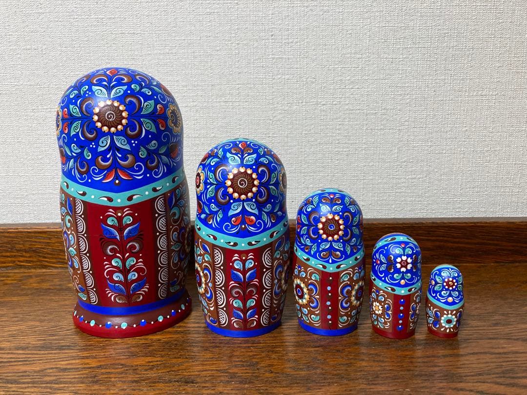 ロシア雑貨☆『マースレニッツァ』バター祭りマトリョーシカ5Pイースター オリガ