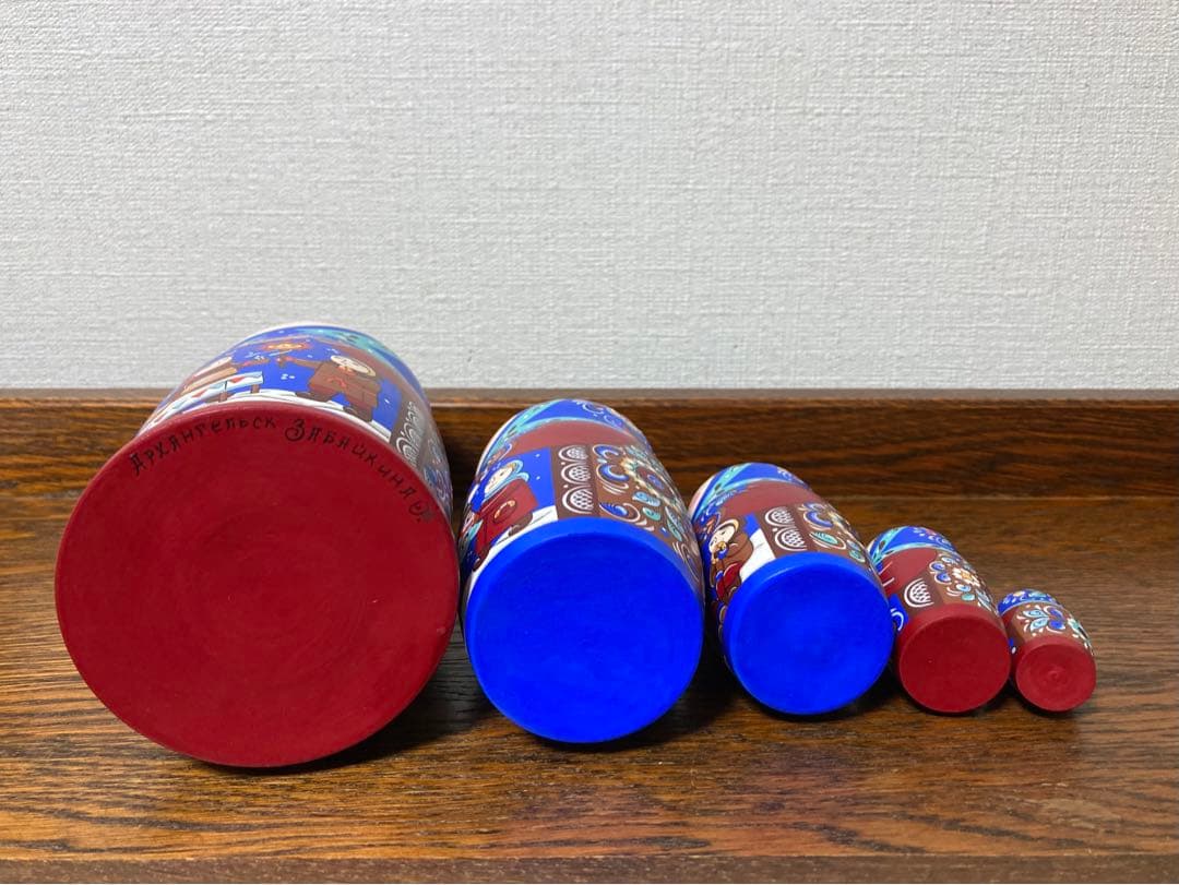 ロシア雑貨☆『マースレニッツァ』バター祭りマトリョーシカ5Pイースター オリガ