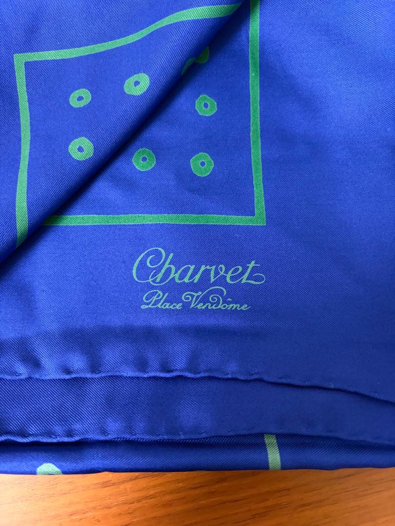 Charvet ドット柄スカーフ 3点（ブルー、ホワイト、ネイビー）