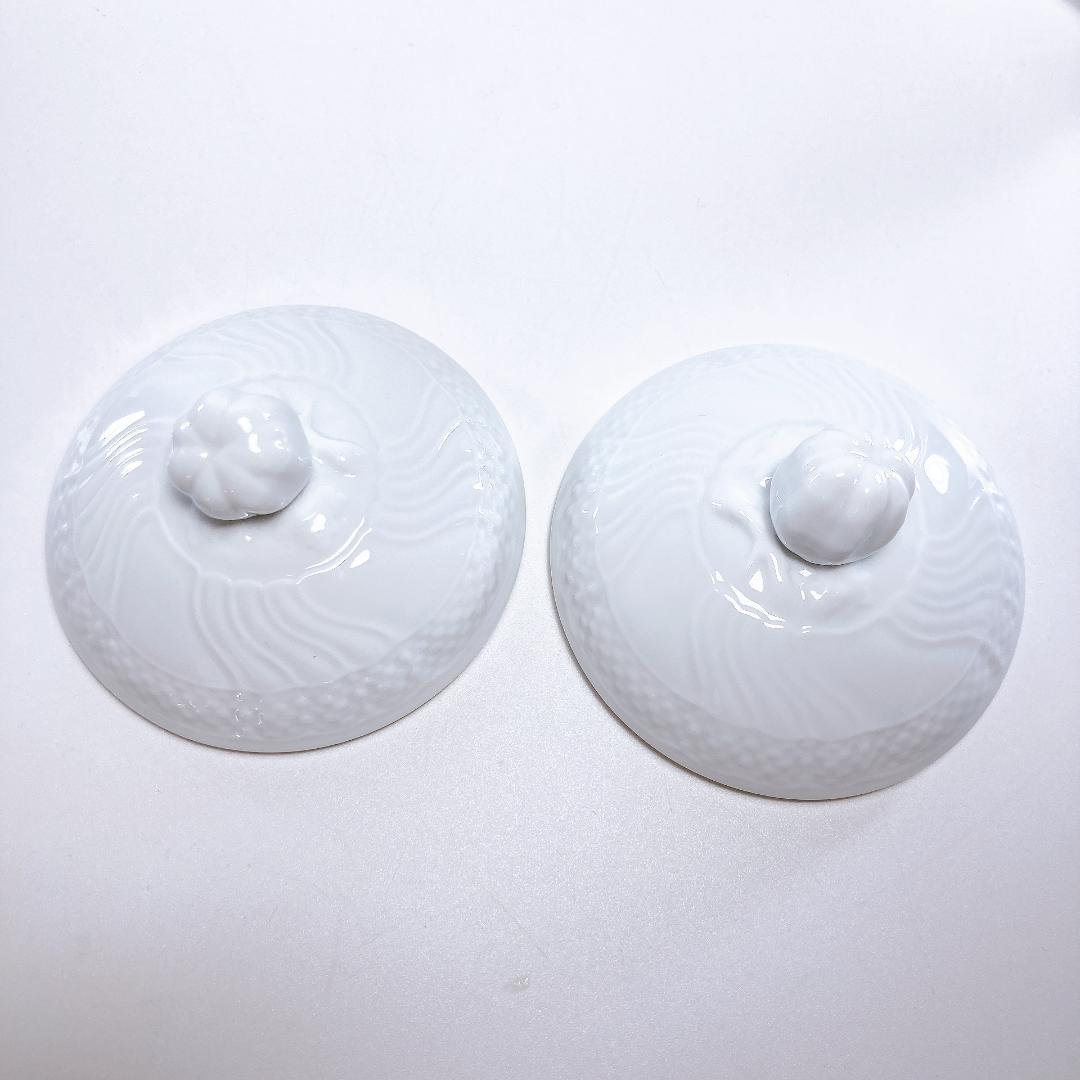 ジノリ ベッキオホワイト ランチセット 蓋付マグ・プレート計4点　|3650|