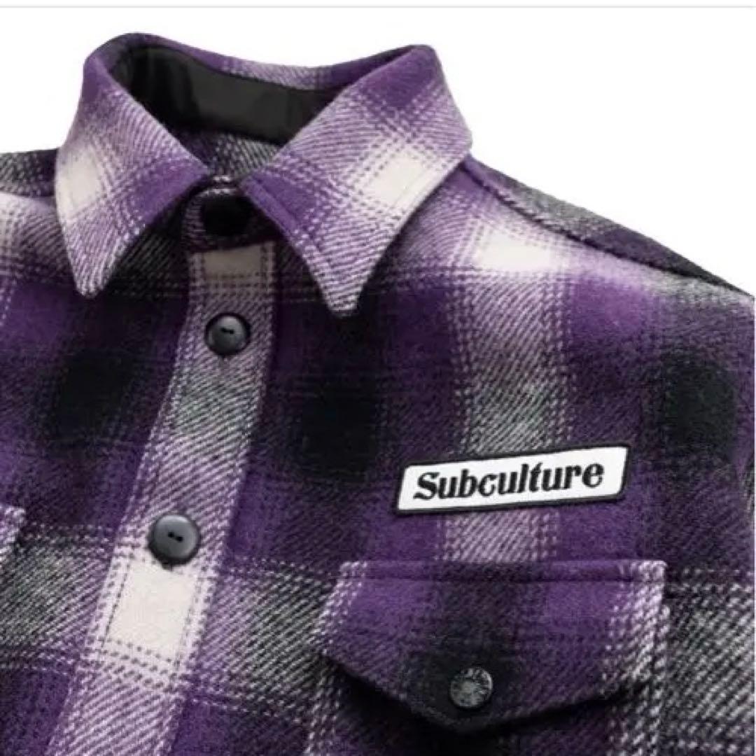 Subculture OMBRE CHECK JACKET PURPLE 新品