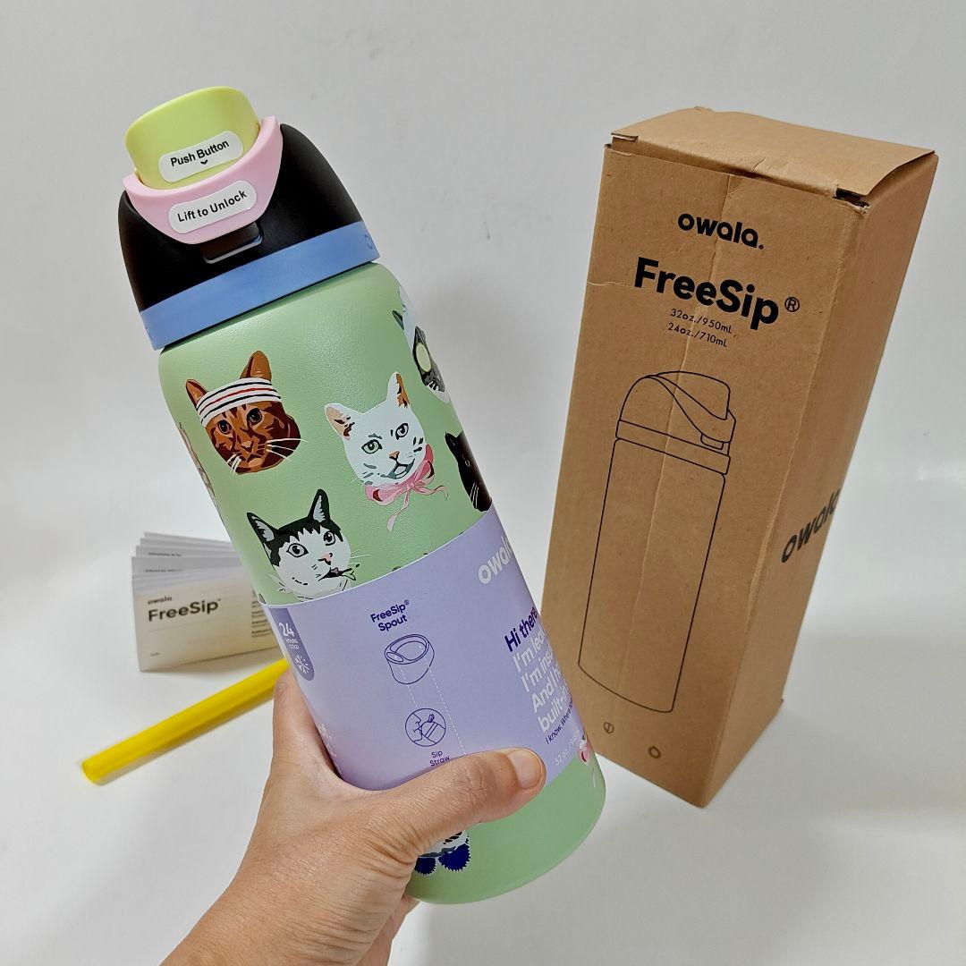 新品 Urban Outfitters限定 猫柄owala保冷水筒32 oz
