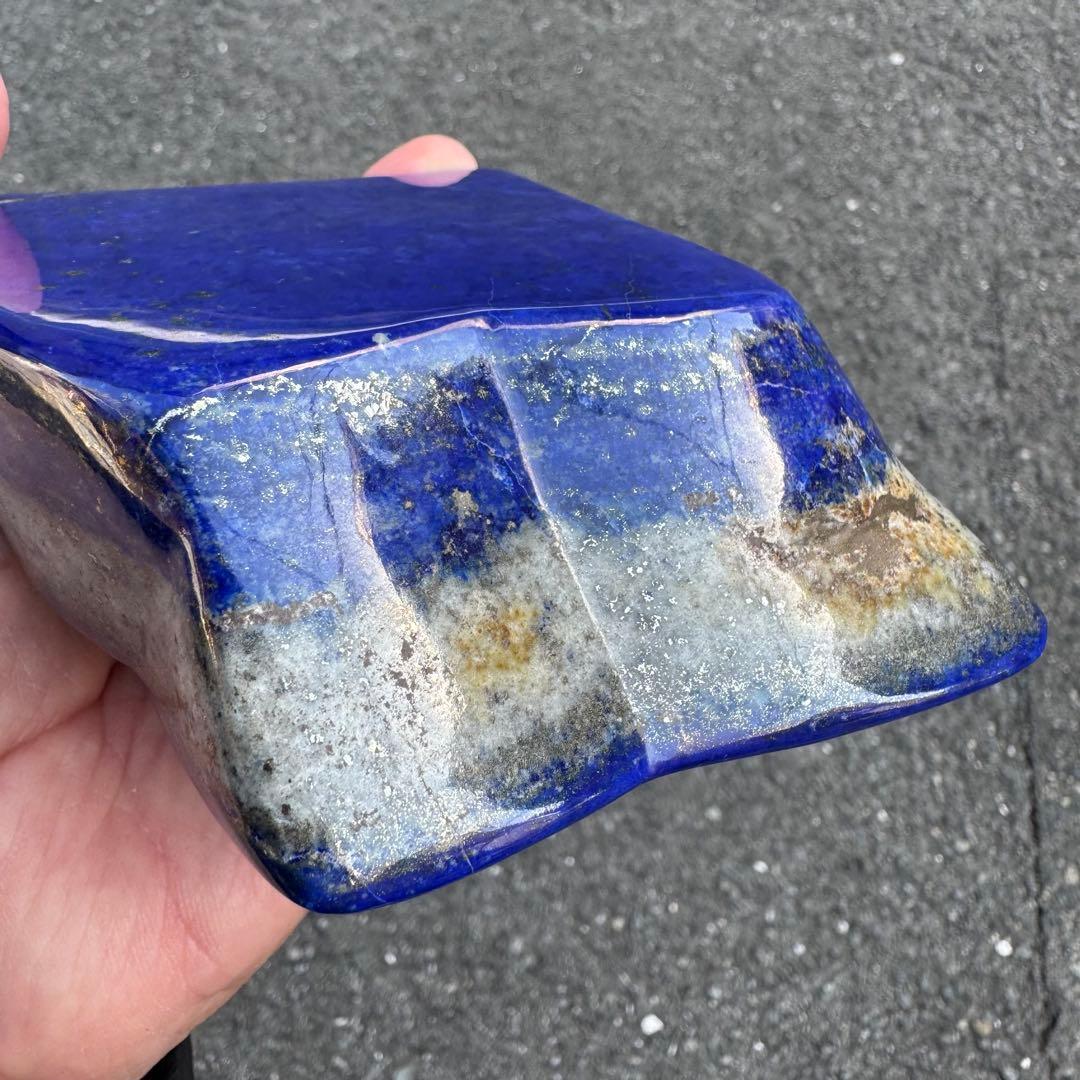 ☆ラピスラズリ☆5A☆引寄せ☆約1160g☆アフガニスタン産☆天然無着色☆磨き石