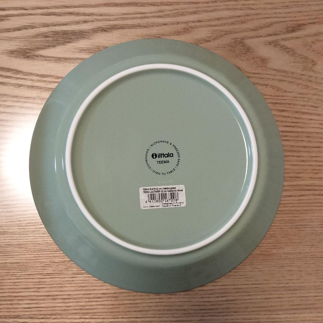 【廃盤色】 TEEMA 21cm プレート 2枚　セラドングリーン