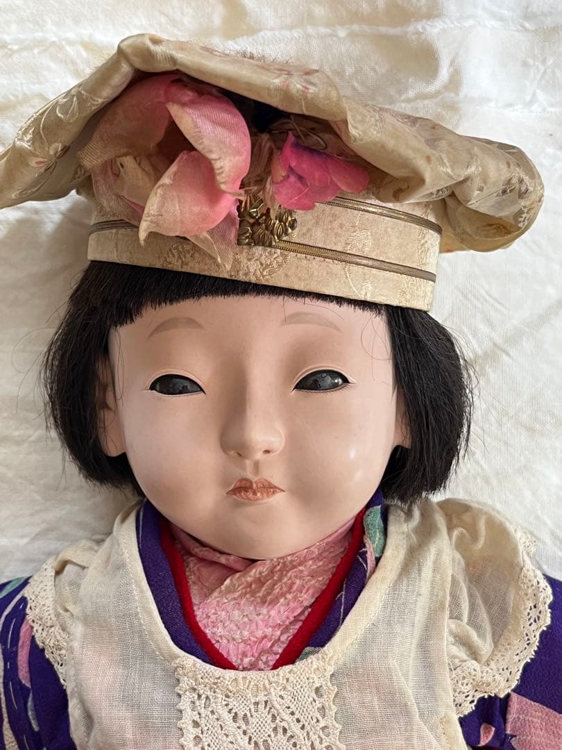市松人形　鳴き人形　48センチ　アンティークドール
