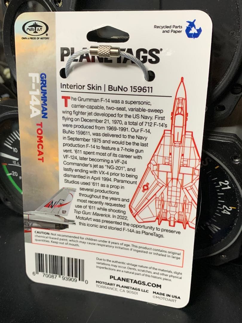 米海軍 戦闘機 F-14 トムキャット タグ トップガン Planetags