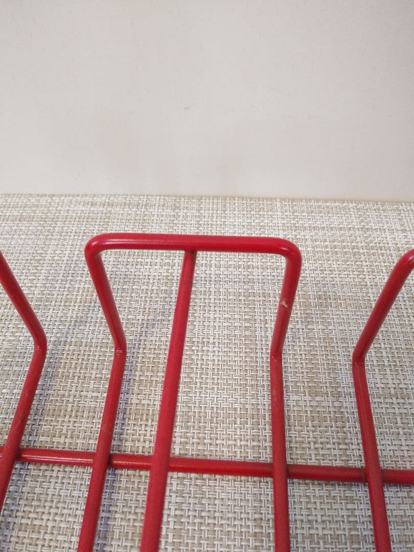 最終価格！ グラスキャディー　ワイヤーラック　赤色