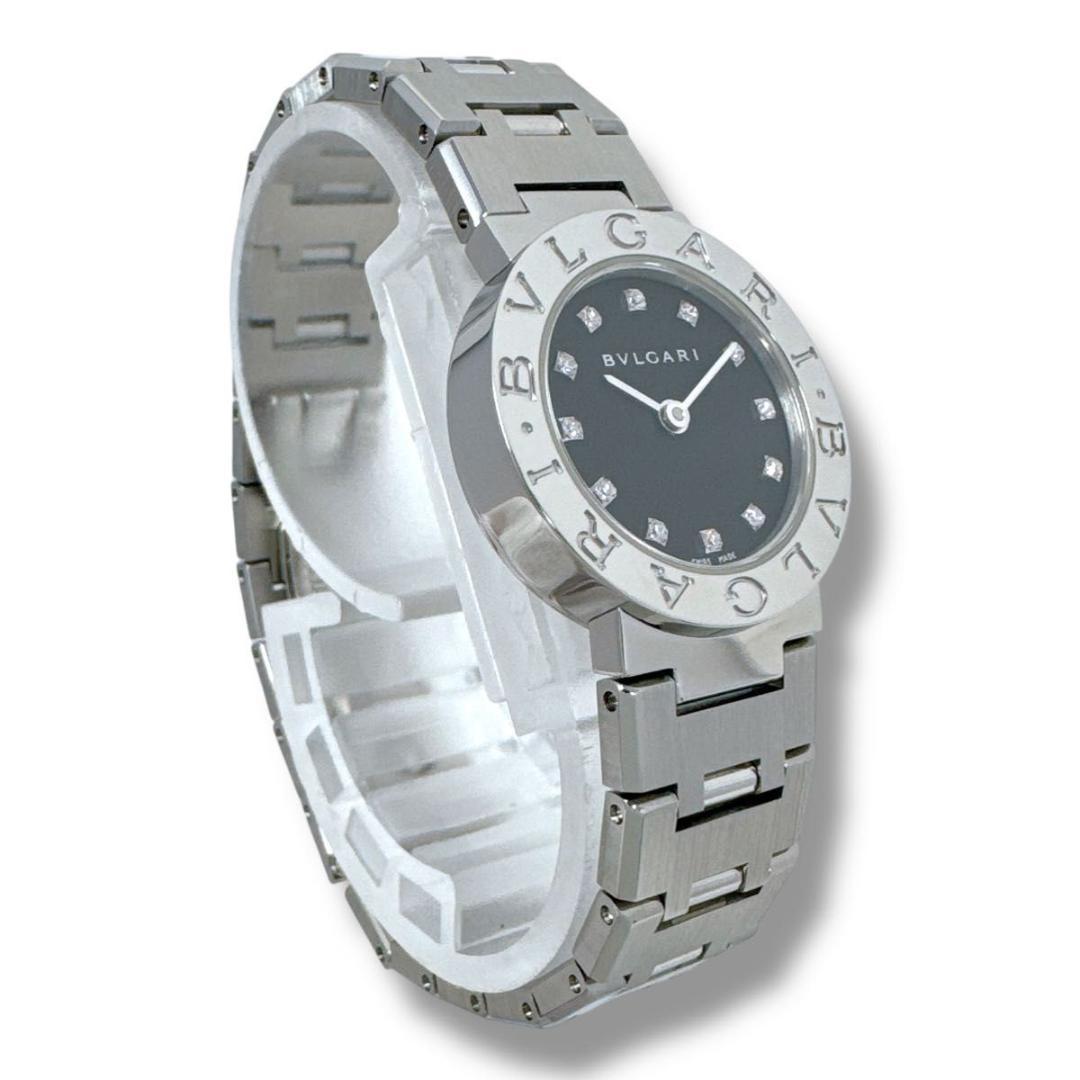 ブルガリ BB23SS 12P ダイヤ ブラック レディース 腕時計 ブランド