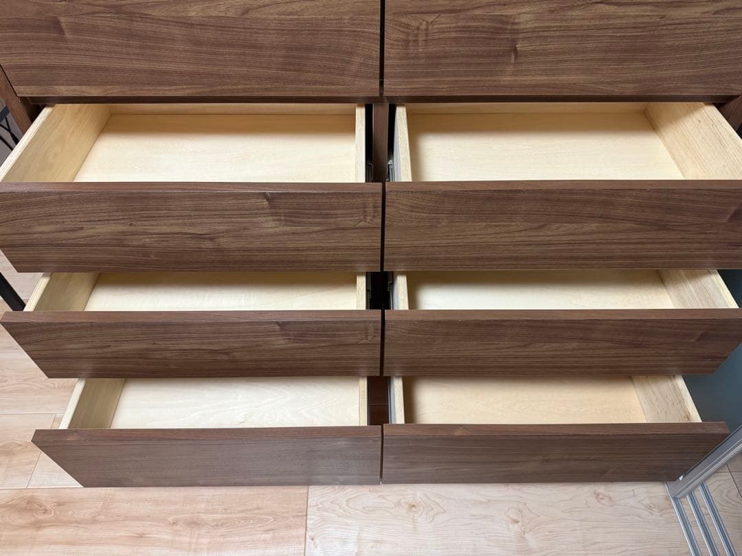 ウォールナット 6段チェスト