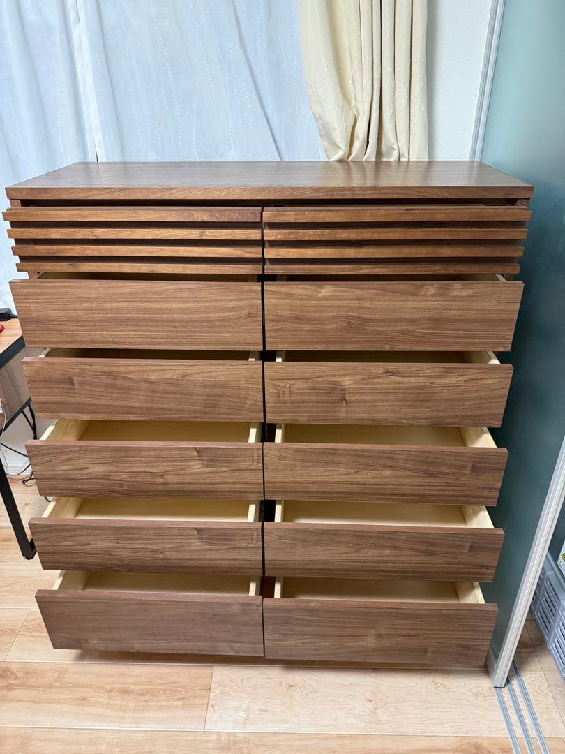 ウォールナット 6段チェスト