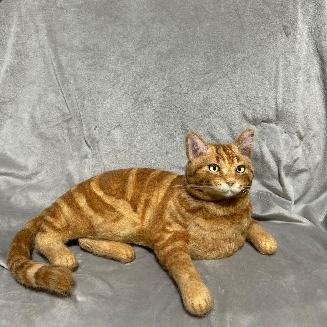 羊毛フェルト猫