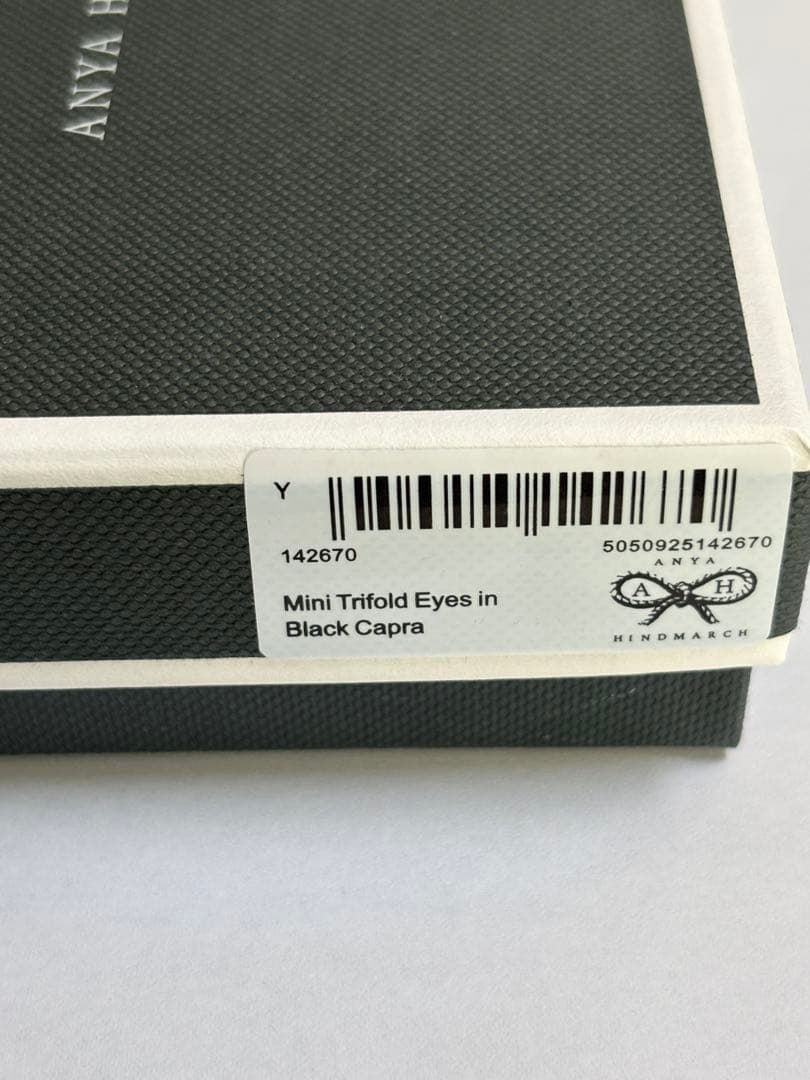 アニヤハインドマーチ　MINI TRIFOLD EYES ブラック