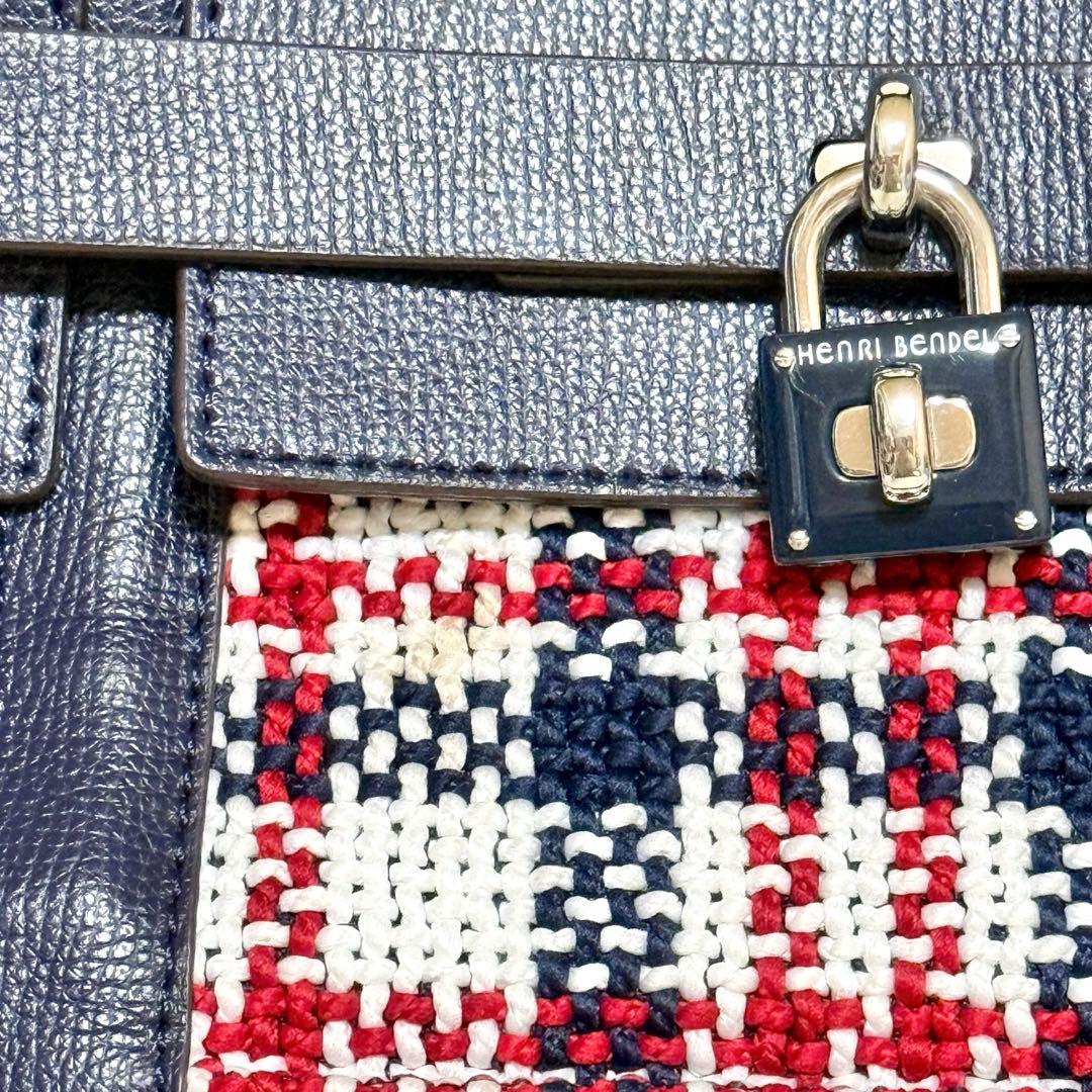 希少 良品 HENRI BENDEL ツイード リュック 3way レザー