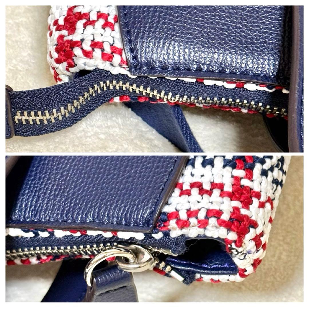 希少 良品 HENRI BENDEL ツイード リュック 3way レザー