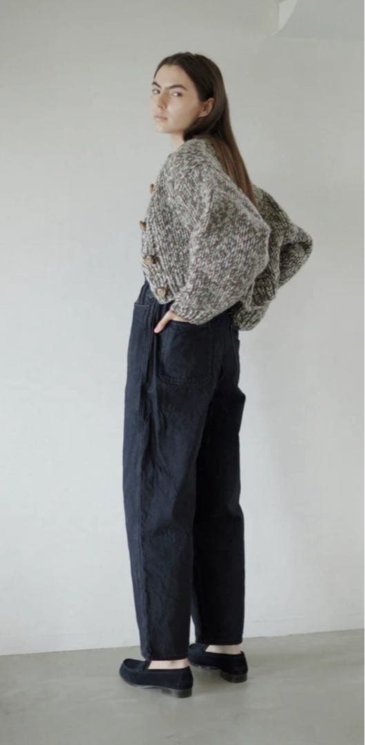 shishikuiダークデニム オーバーオール