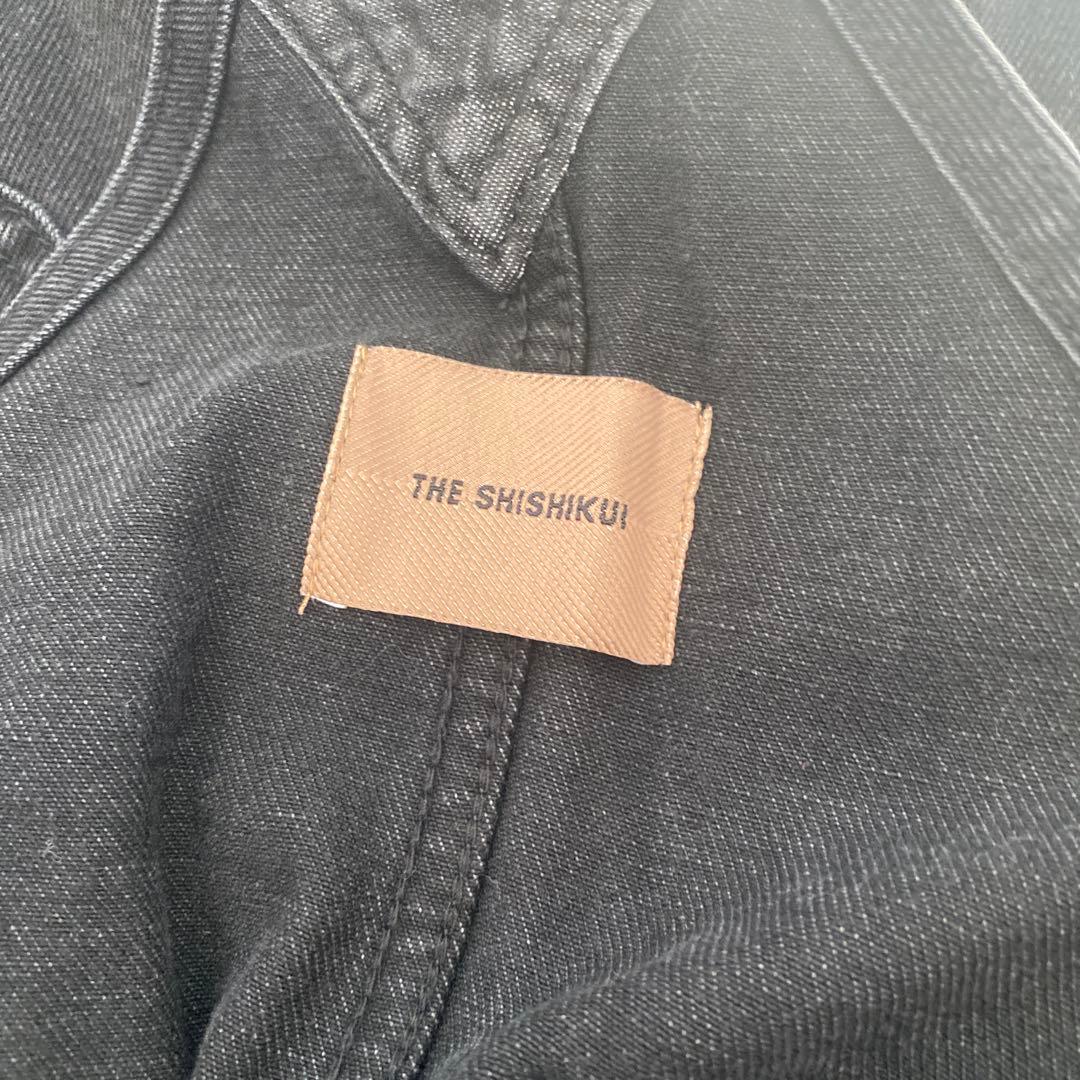 shishikuiダークデニム オーバーオール
