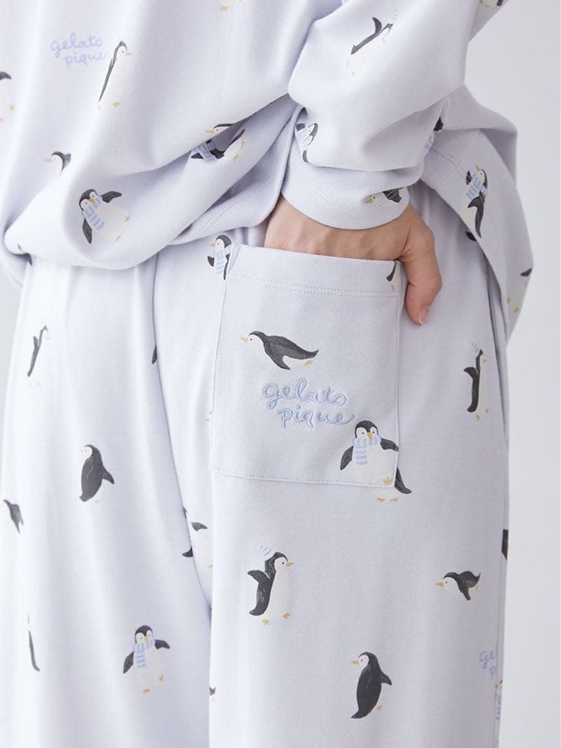 '♡新品タグ付き ジェラートピケ ペンギン柄ロンT&ロングパンツ 上下セット♡'