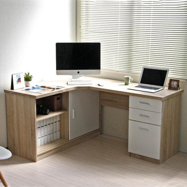 《新品・送料無料》パソコンデスク L字型 コーナー 幅120cm 幅149cm