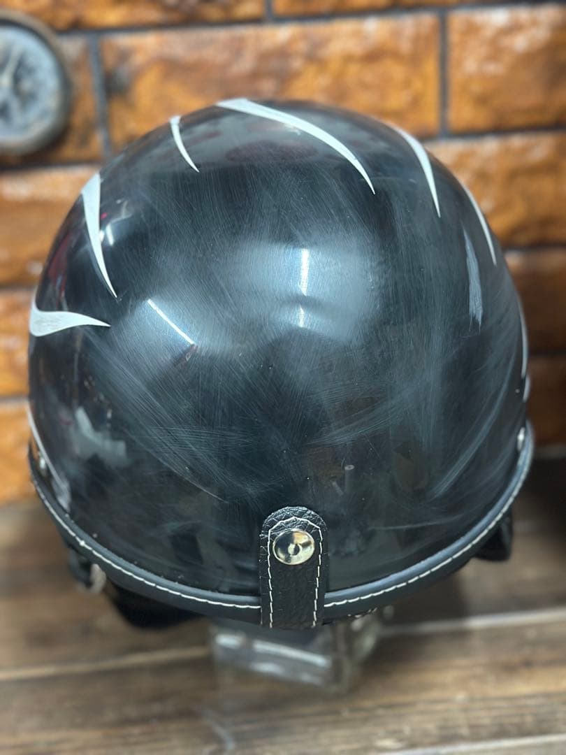 ポリスヘルメット　ショーティー　新品未使用　エイジング加工　ハーレー　アメリカン
