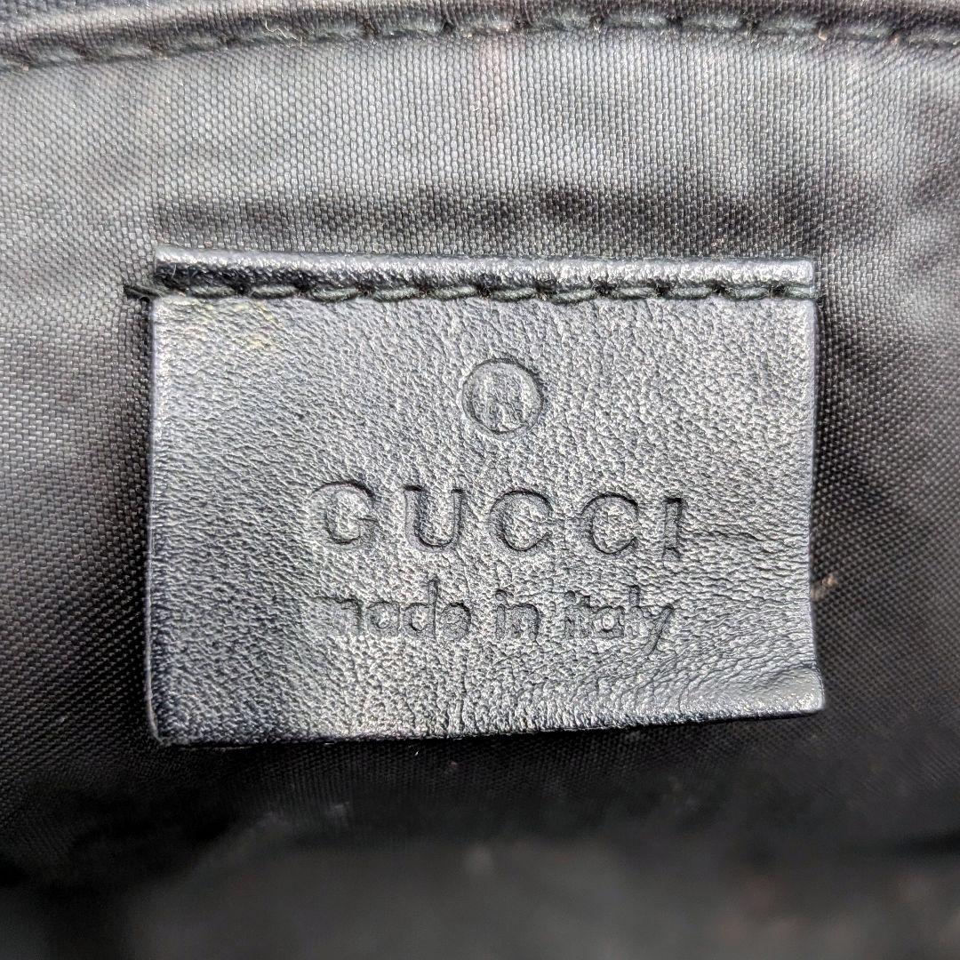 GUCCI グッチ ブラック キャンバス アクセサリーポーチ ハンドバッグ 小物