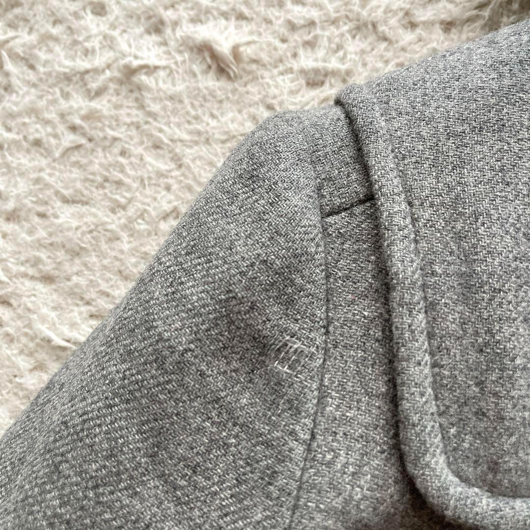 バーバリーブルーレーベル ダッフルコート ノバチェック フード アンゴラ混 38