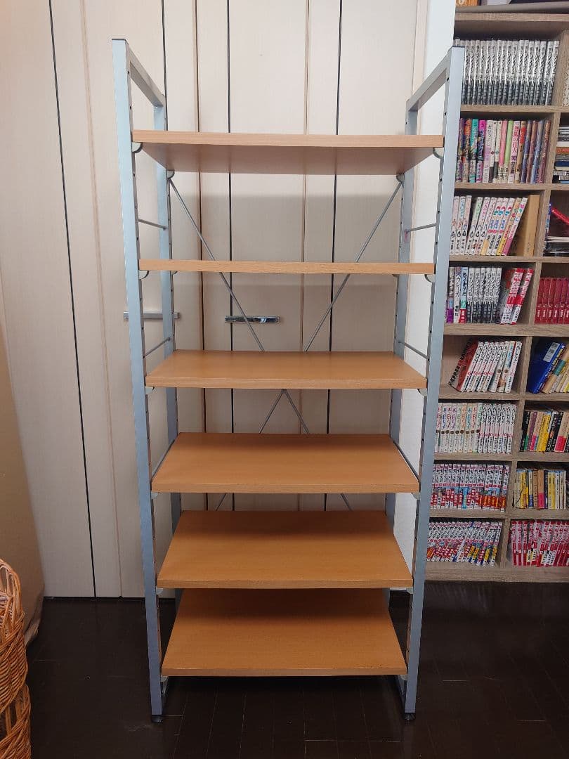 メタルフレーム製オープンシェルフ 6段