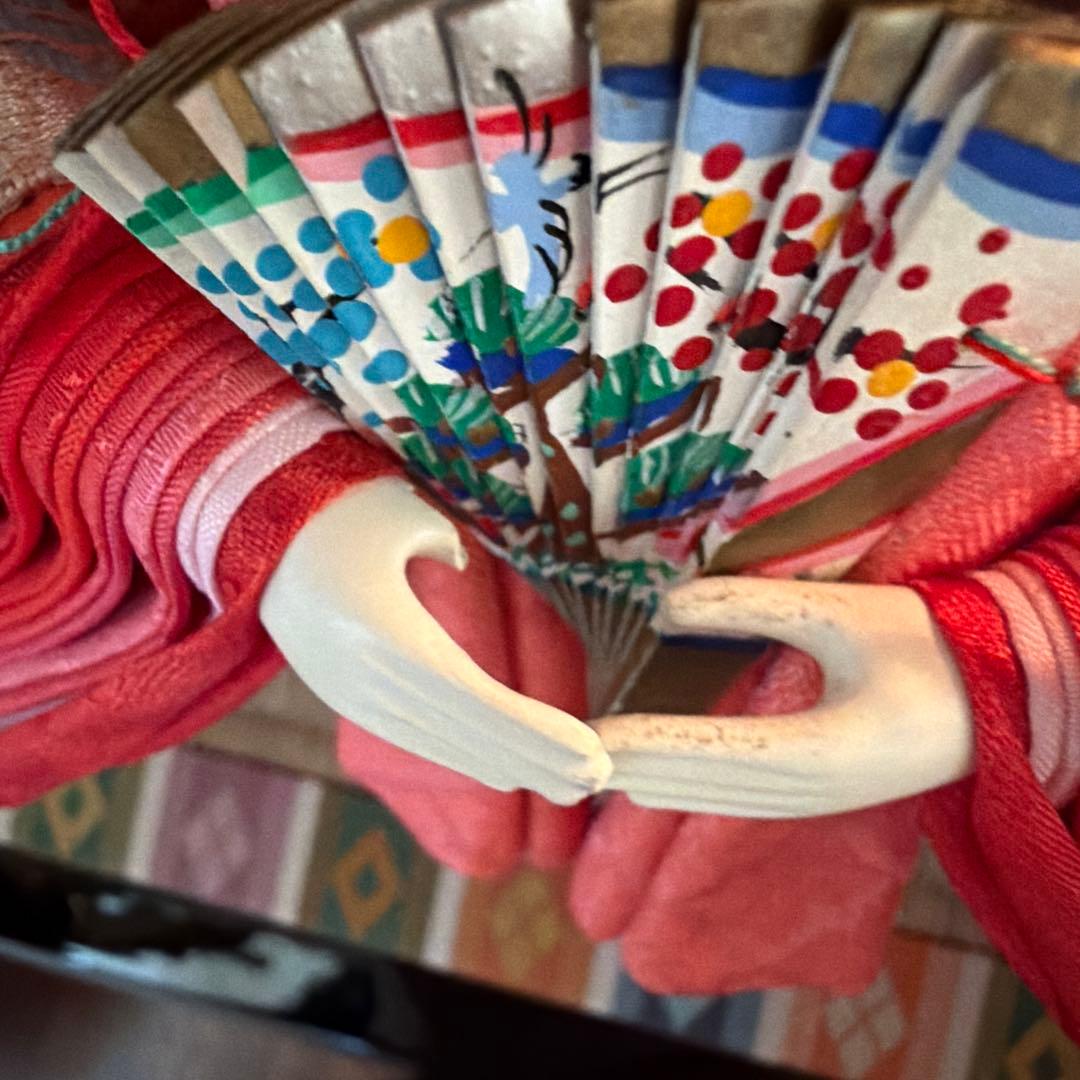 久月雛人形　十番親王飾り　草木染め