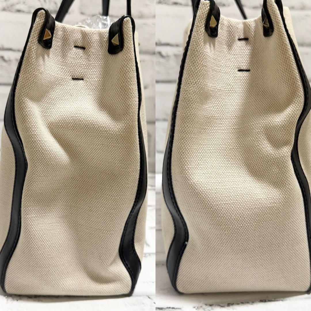 2way✨ヴァレンティノ VLTN トートバッグ スタッズ キャンバス レザー