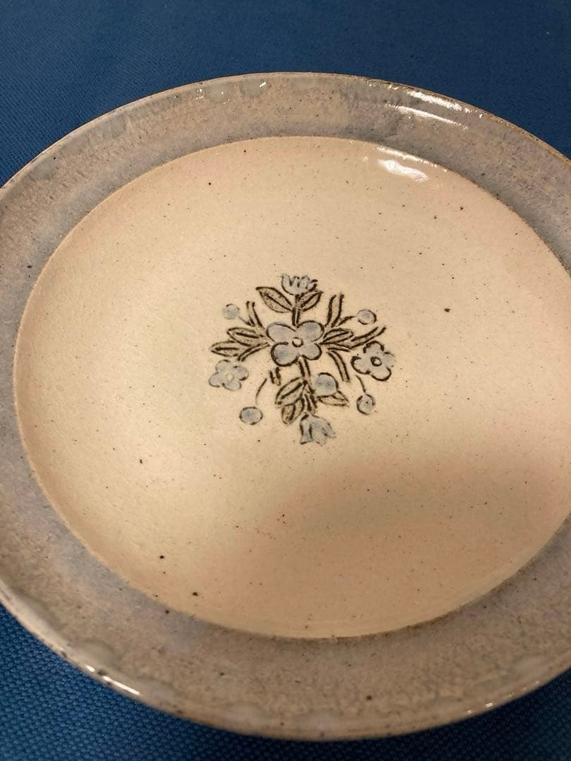 Scope 東屋　伊賀石本　花絵皿　菜の束　七寸半　未使用品