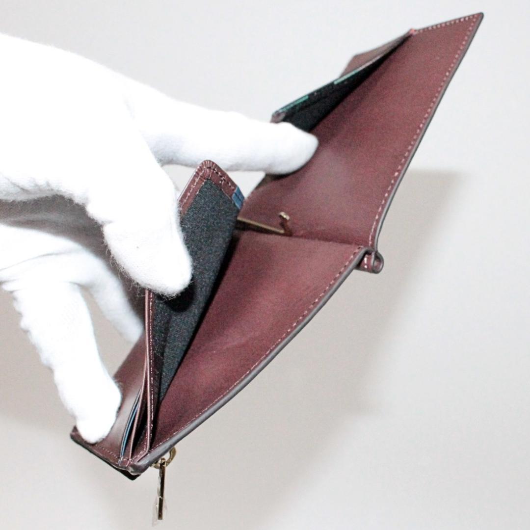 新品 箱付 ポールスミス ステッチハイライト エンボスロゴ マネークリップ 茶