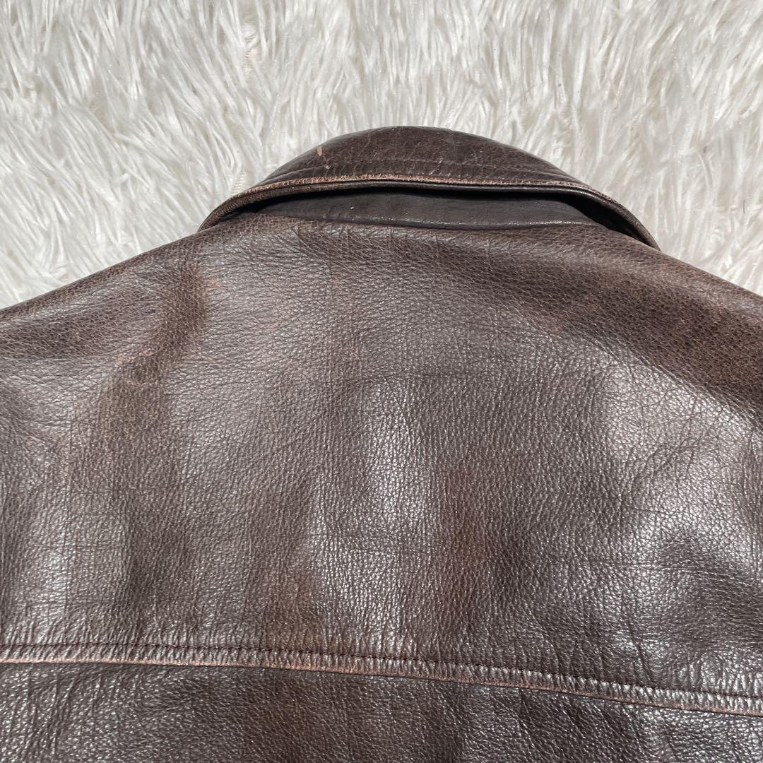 ヴィンテージ　A-2 レザージャケット　ダークブラウン　LL