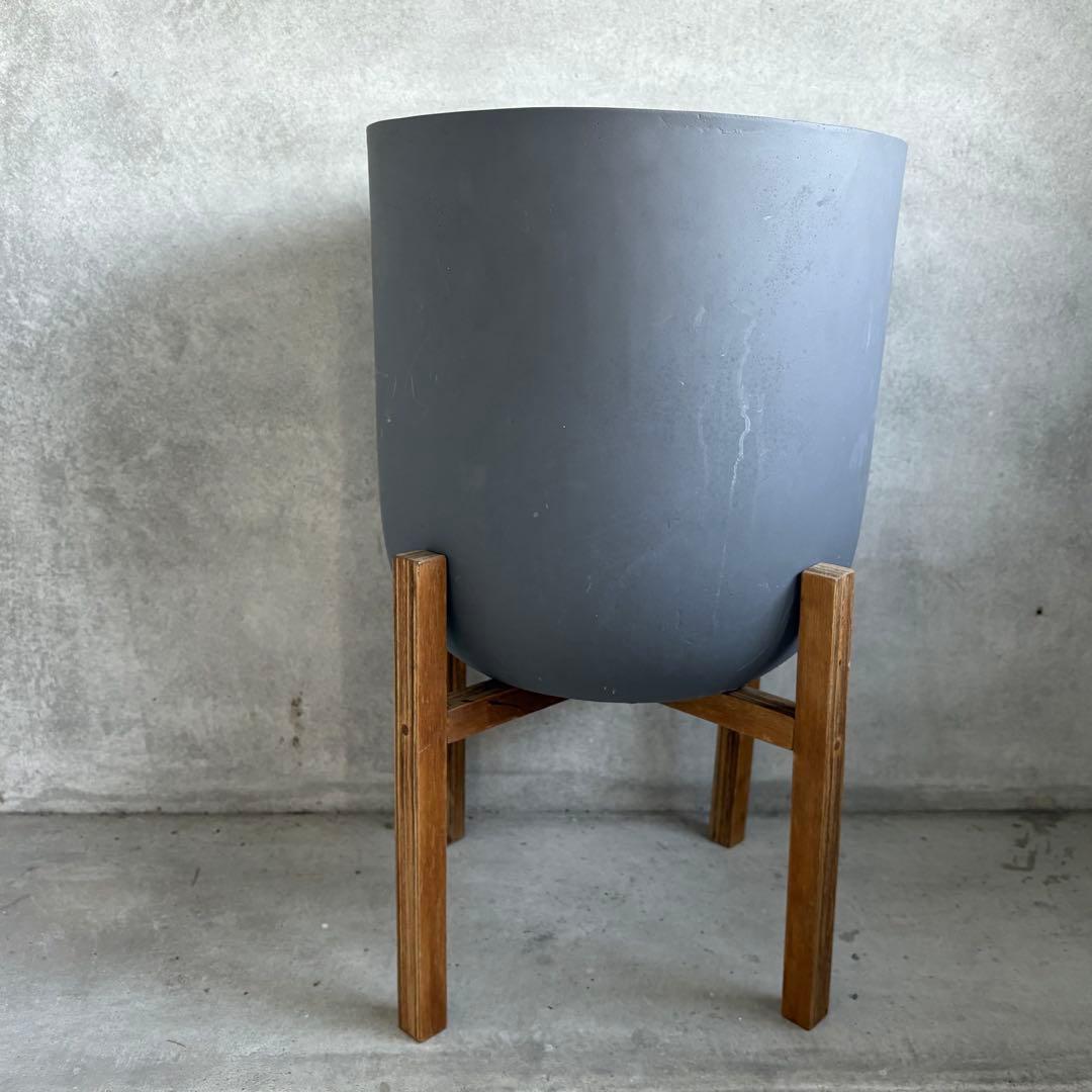 グレー 陶器 植木鉢