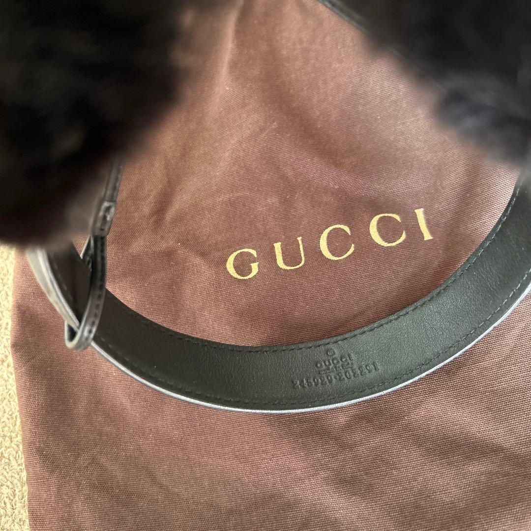 GUCCI ❤️ブラックファー イヤーマフ 収納袋付