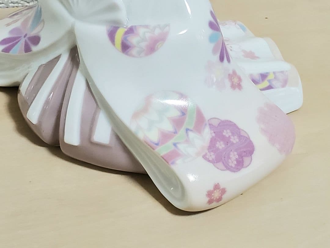 新品 陶磁器製 雛人形 花柄 ふんわりパステルカラー和柄