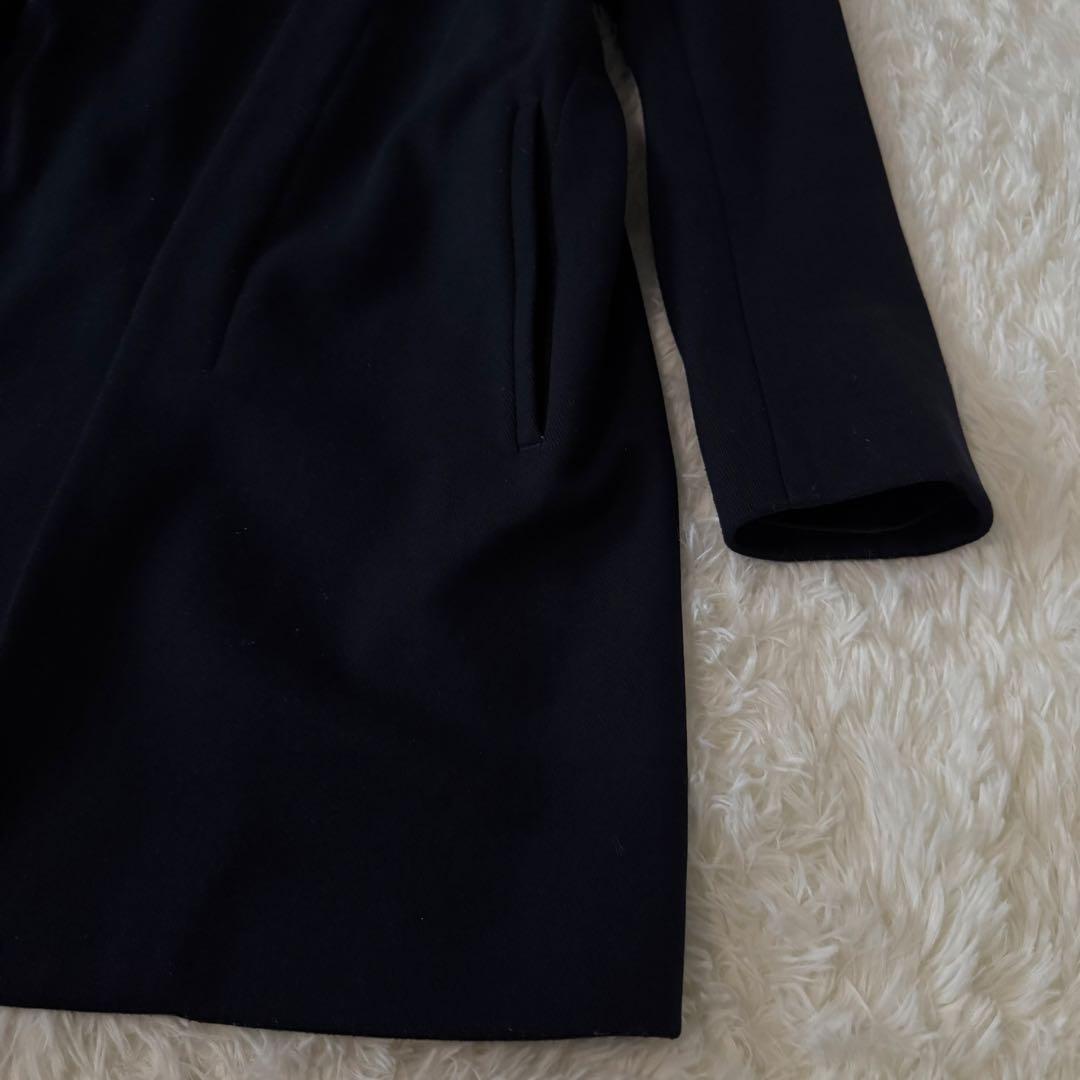 セオリー カシミヤ混 スタンドカラーコート メンズ Sサイズ 美品 BELVIN