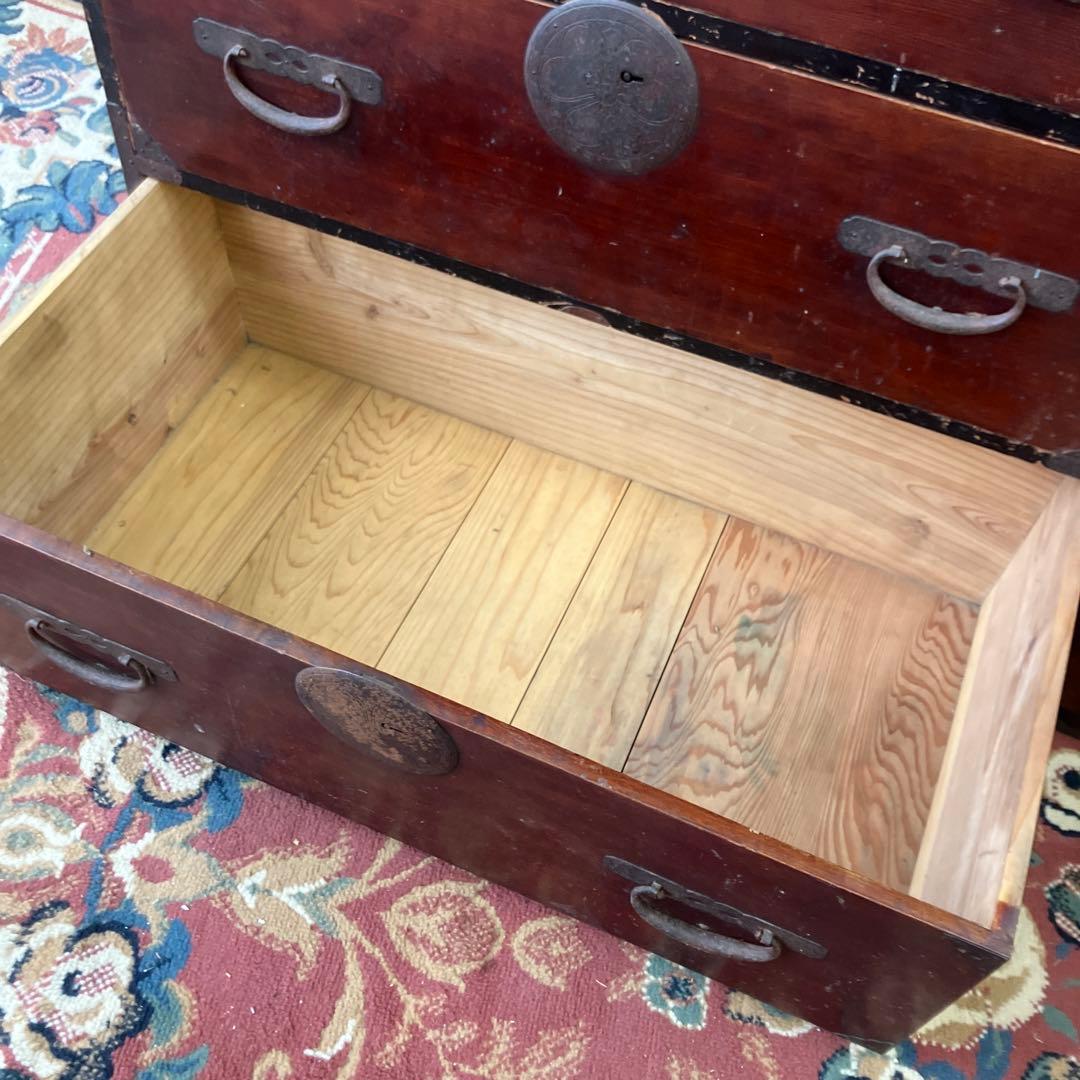 昭和レトロ 古家具 仙台箪笥 4段9杯 引き出し箪笥 和箪笥 ビンテージ 骨董