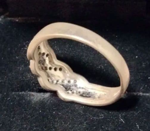 SILVER デザイン ダイヤモンド リング サイズ19 0.3