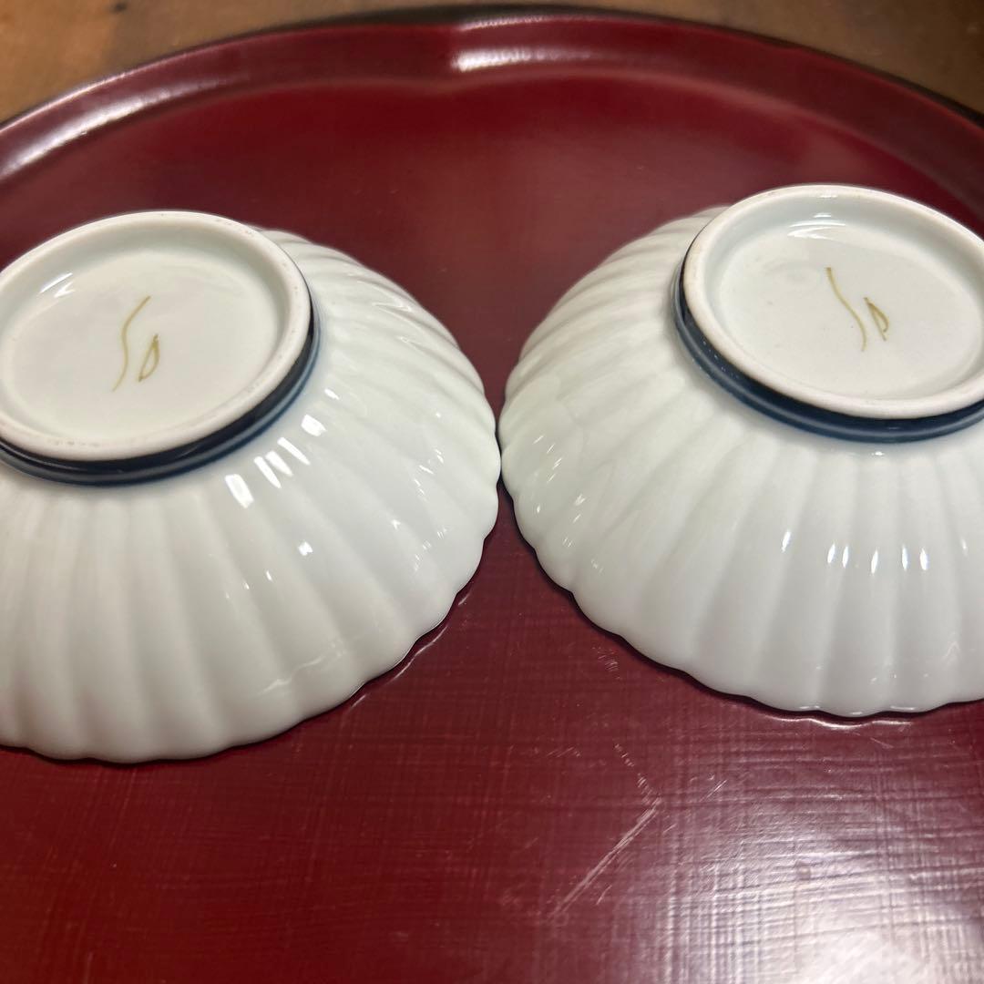 作家　陶芸作家　空萌工房 うさぎ 田口紀美子　菊割小鉢　2枚セット