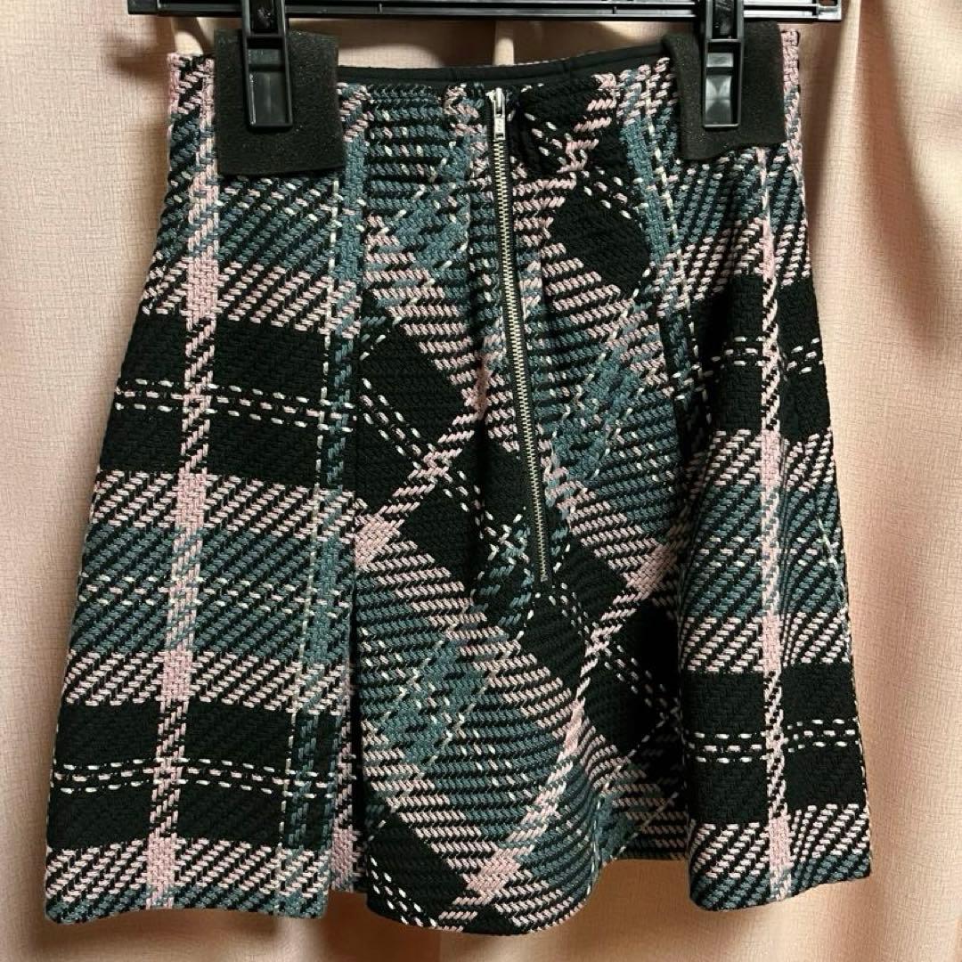 スナイデル ロービングチェックミニスカート BLK 0