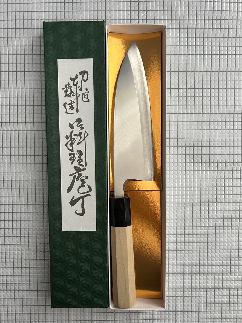 包丁 出刃包丁 銀三 165mm 水牛八角柄 ステンレス ②