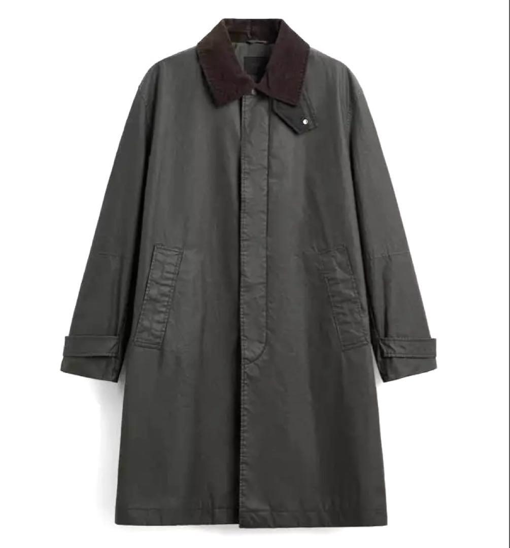 【ZARA】コントラストカラーラペル付きワックスフィニッシュトレンチコート