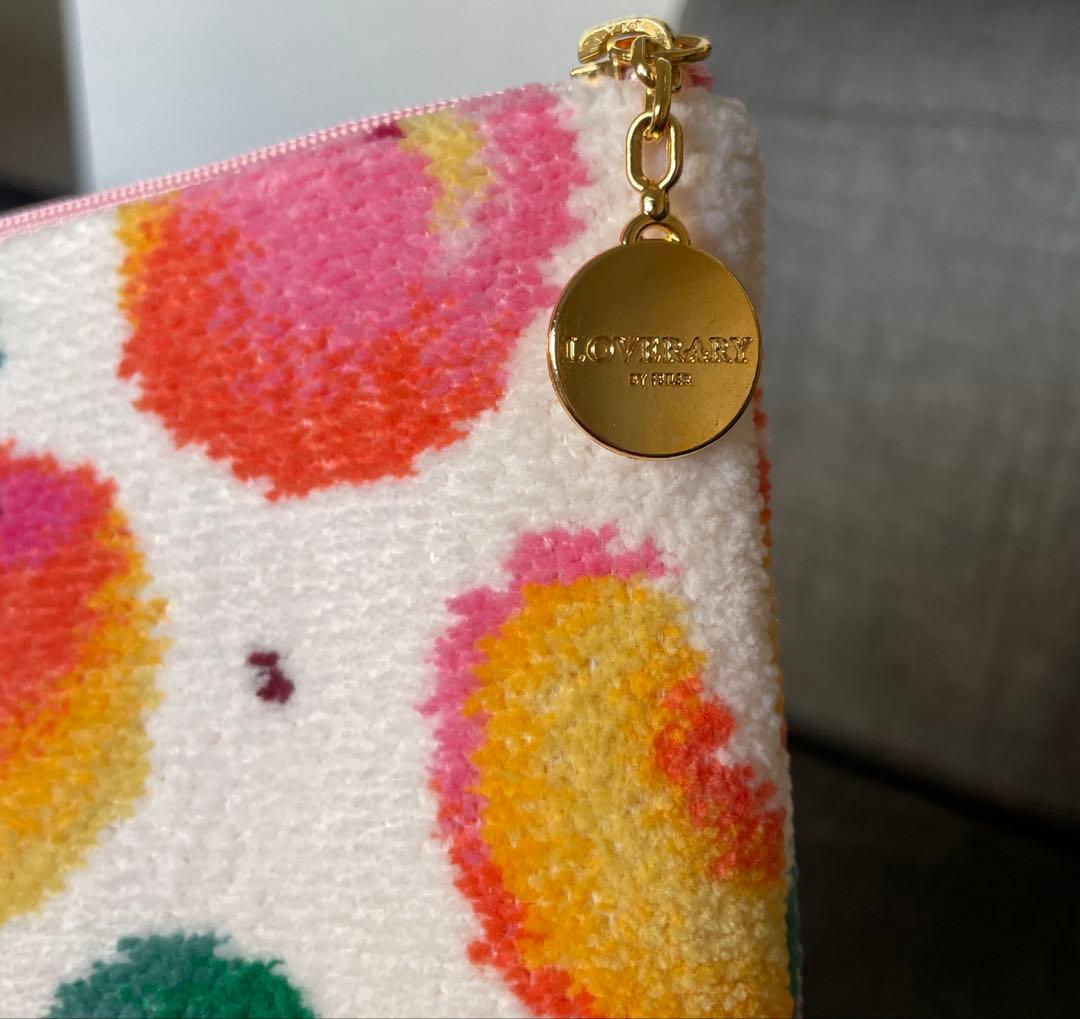 【完売品・入荷予定なし】ラブラリーバイフェイラー　ピーチドット　ポーチ(大)