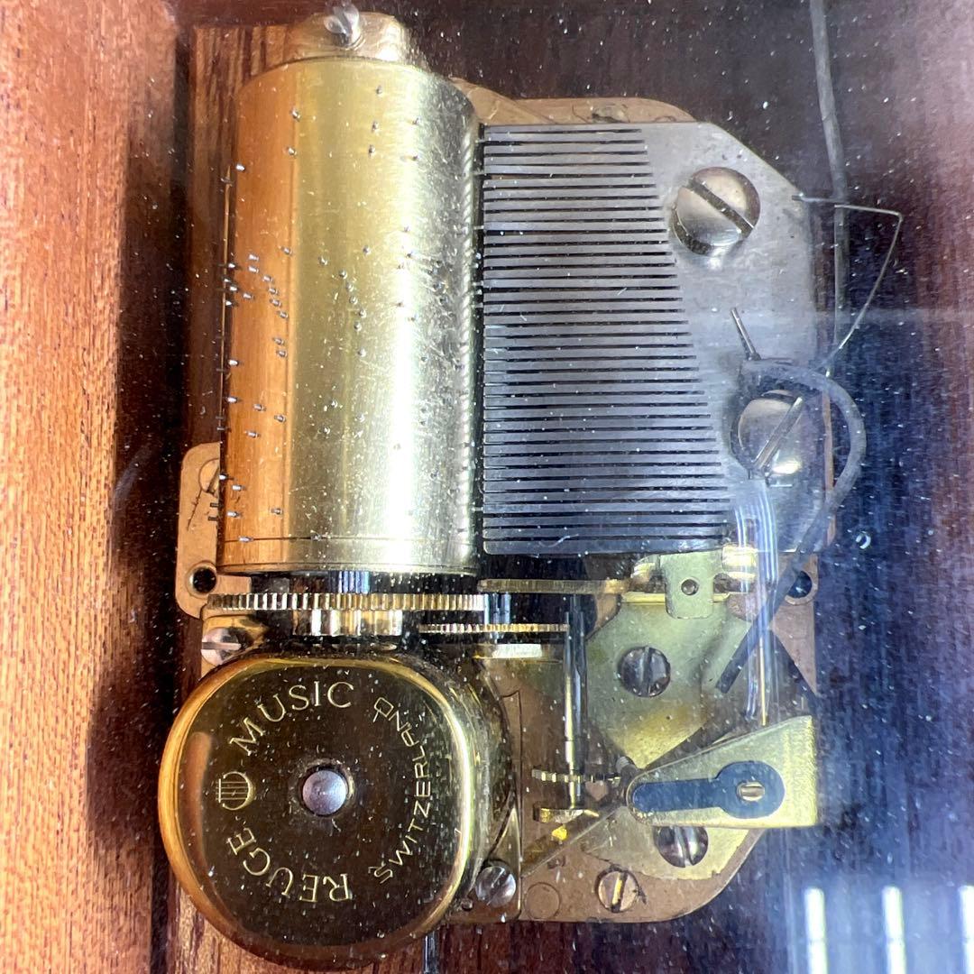 リュージュ　シリンダー式　36弁オルゴール　ジュエリーボックス　共箱　幅約30㎝