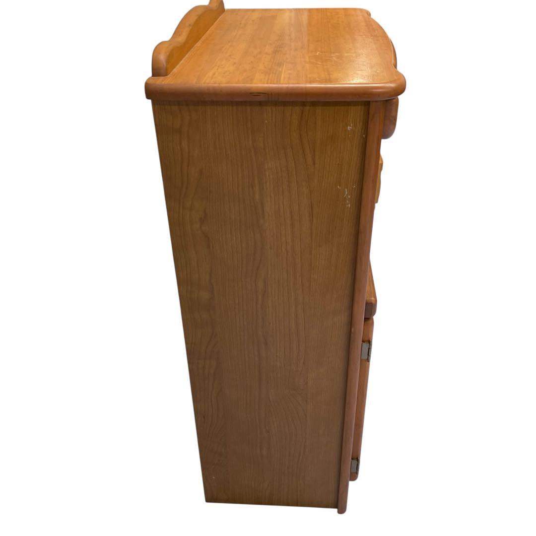 カントリー家具　木製キャビネット 4引き出し 1扉　電話台　花台　チェスト