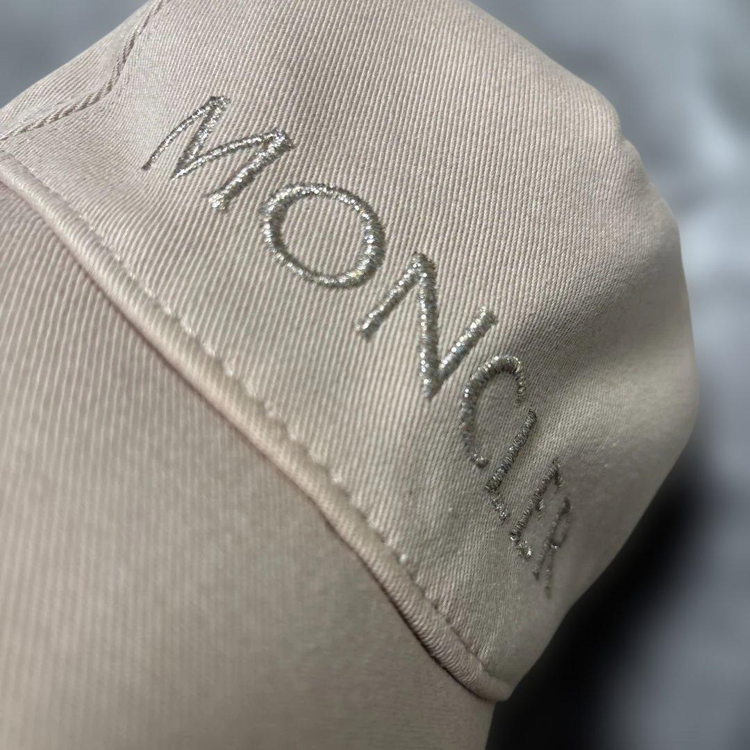 MONCLER モンクレール　ベースボールキャップ　ロゴ　ピンク　ベージュ　帽子