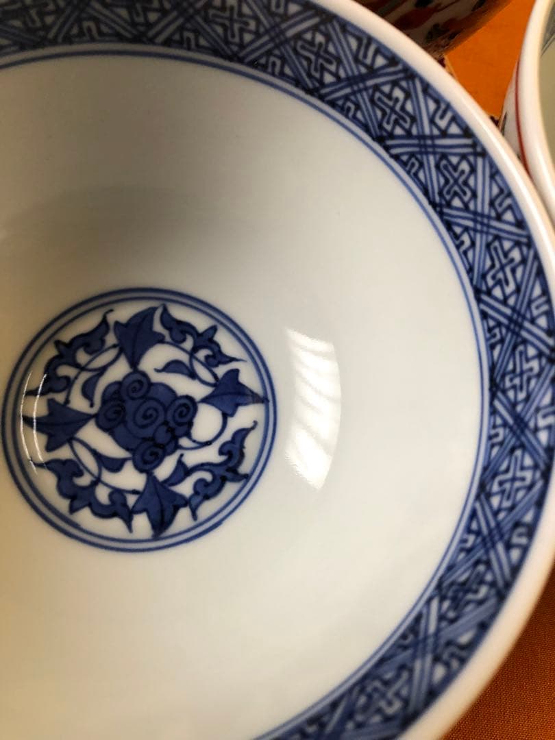 京焼　清水焼　向附 赤地金襴手 鳳凰絵 松谷造　三客