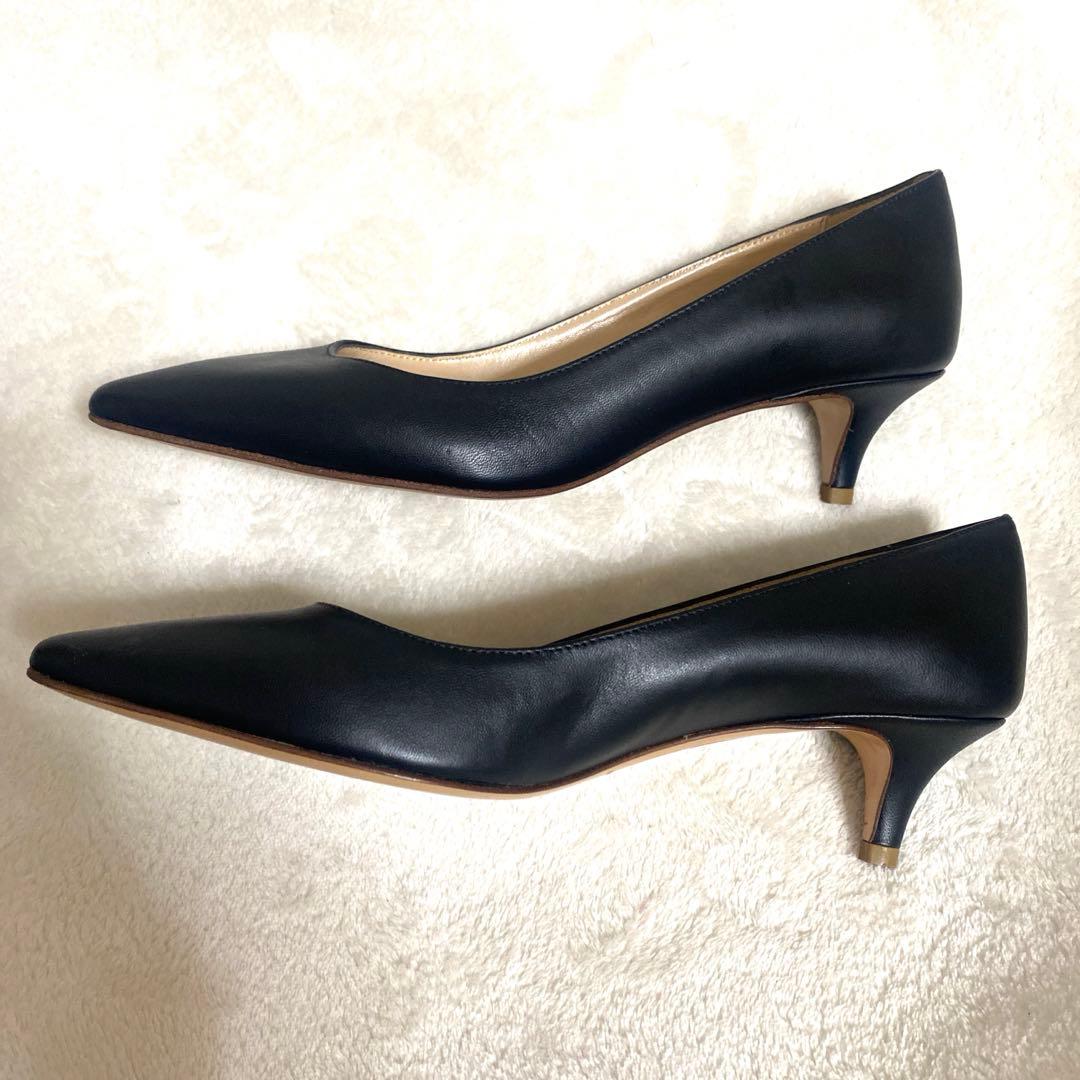 極美品 FABIO RUSCONIヒールパンプス ブラック 37 黒 24cm