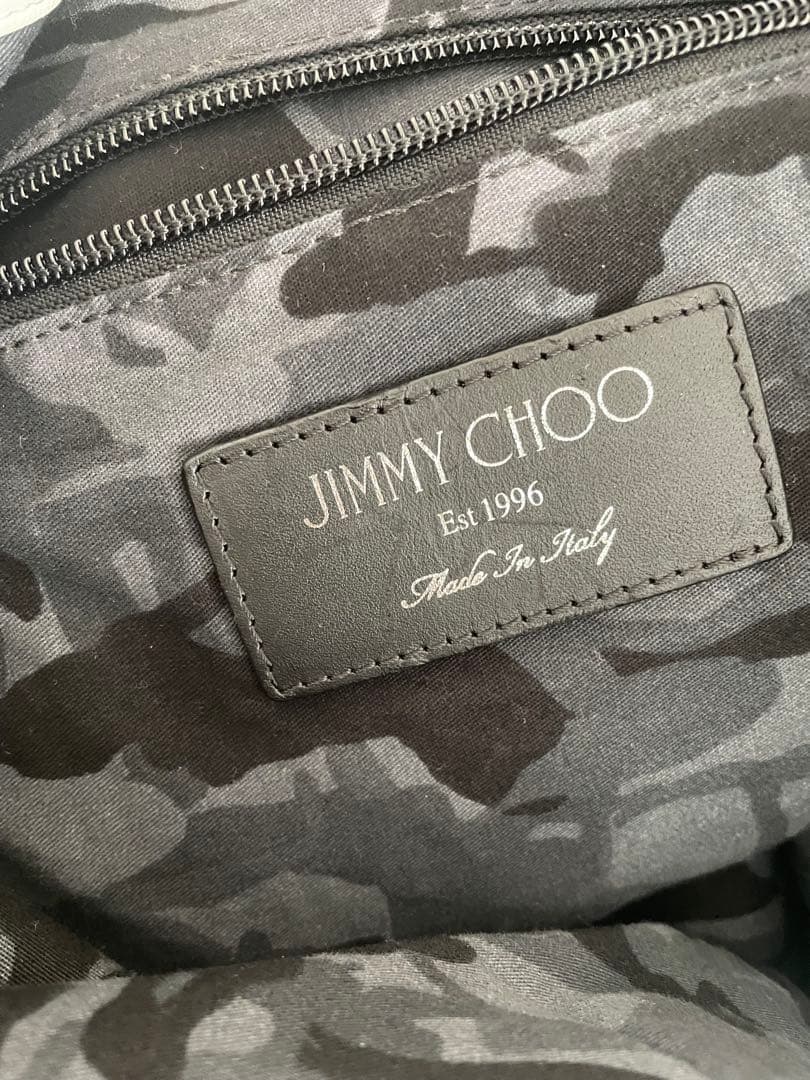 ジミーチュウ フィッツロイ バッグパック リュック スタースタッズ 白 レザー