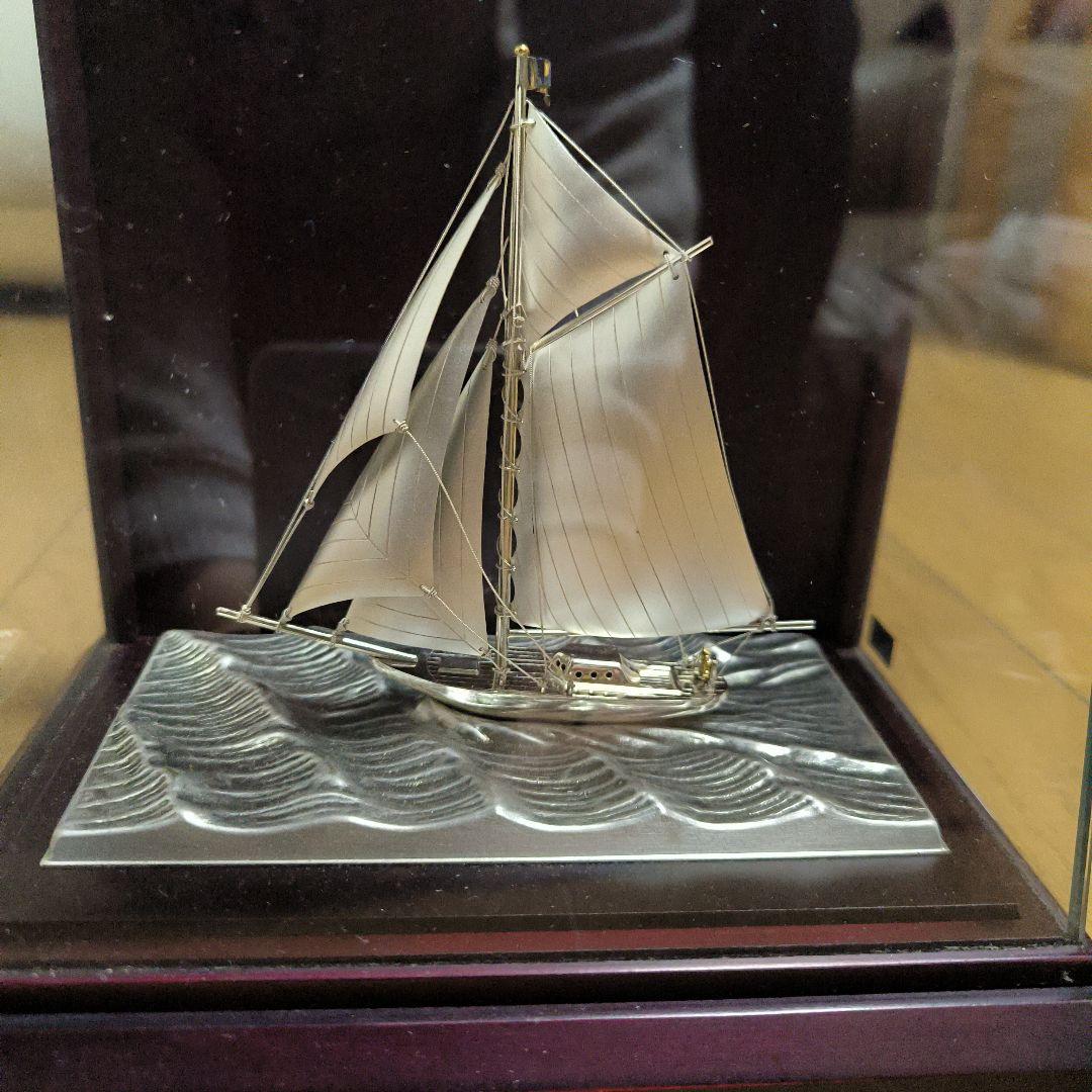 「ヨット　1本マスト」6号の銀製（SILVER 985の刻印）