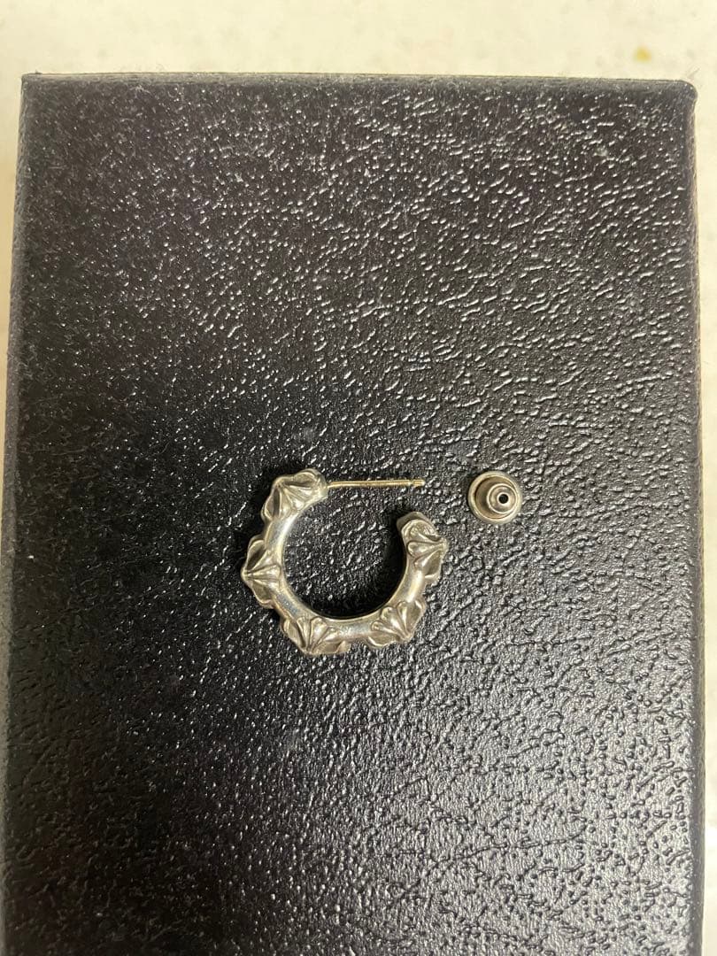 値下げ　クロムハーツ フープ ピアス イヤリング　クロスバンドCHボール